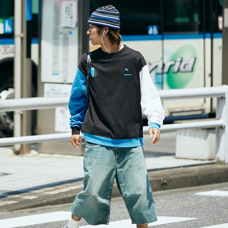 TODOROKI 青黒ロングTシャツ