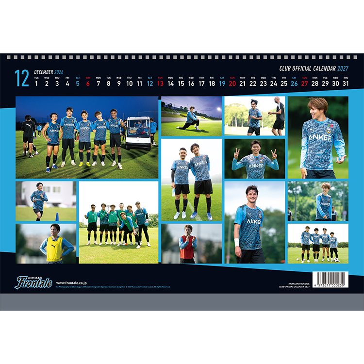 【数量限定】2027 年川崎フロンターレオフィシャルカレンダー「THANK YU 11 セット」
